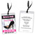 Black Stiletto Birthday Party VIP Pass Invitation Front and Back