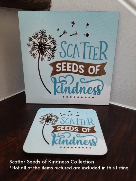 Scatter Seeds of Kindness Hardboard Wall Art by Print Villa