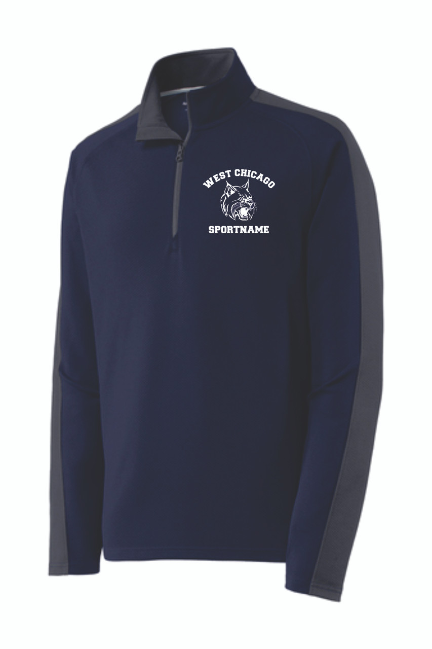 West Chicago High School Sports Textured 1/4-Zip Pullover - A&A Custom Wear