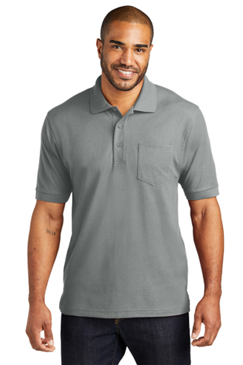 Port Authority Silk Touch™ Long Sleeve Polo with Pocket, Product