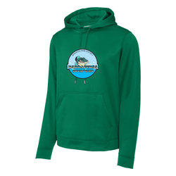 Wheaton Barracudas - Sport-Tek Sport-Wick Fleece Hooded Pullover - Kelly Green