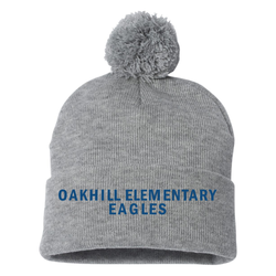 Oakhill Elementary Eagles - Sportsman Pom-Pom 12" Knit Beanie