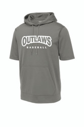 Outlaws Baseball YOUTH Fleece Short Sleeve Hooded Pullover