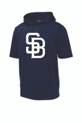 SB Sport-Wick Fleece Short Sleeve Hooded Pullover