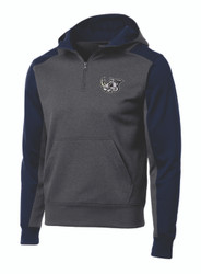 Stampede Baseball Sport-Tek Tech Fleece Colorblock 1/4-Zip Hooded Sweatshirt