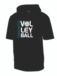 Hawk Hollow Volleyball Sport-Tek Sport-Wick Fleece Short Sleeve Hooded Pullover