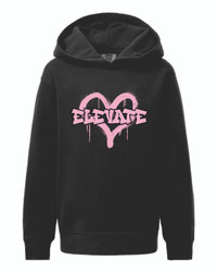 Elevate Dance Experience Heart Garment-Dyed Lightweight Fleece Hooded Sweatshirt