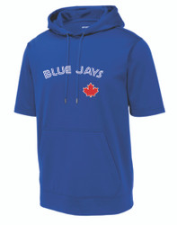 Blue Jays Baseball Sport-Tek Sport-Wick Fleece Short Sleeve Hooded Pullover