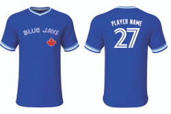 Blue Jays Baseball Juice V-Neck Short Sleeve T-Shirt
