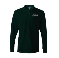 Platt Hill Nursery Discontinued * Jerzees Mens SpotShield™ Long-Sleeve Jersey Polo