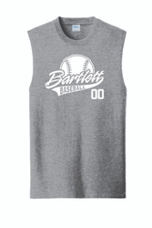 BLL Baseball Number Port & Co™ Core Cotton Sleeveless Tee