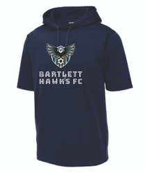 Bartlett Hawks FC Sport-Tek Sport-Wick Fleece Short Sleeve Hooded Pullover