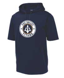 Fox Valley Titans Sport-Tek Sport-Wick Fleece Short Sleeve Hooded Pullover