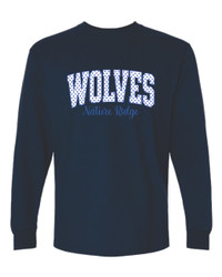 Nature Ridge Wolves Polka Dots Staff Gildan - Ultra Cotton Long Sleeve T-Shirt