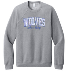 Nature Ridge Wolves Polka Dots Staff BELLA + CANVAS Fleece Crewneck Sweatshirt