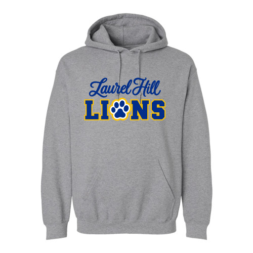 Laurel Hill Lions Script - Gildan Heavy Blend Hooded Sweatshirt