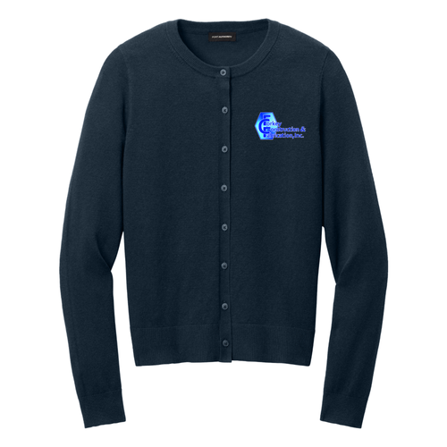 Forkey - Port Authority Women's Easy Care Crewneck Cardigan Sweater