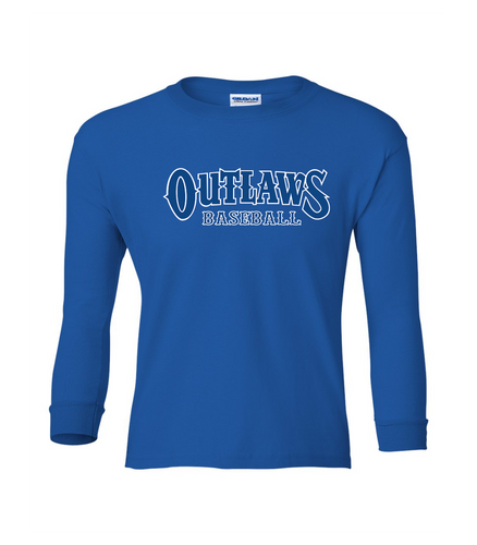 Outlaws Baseball YOUTH Ultra Cotton Long Sleeve T-Shirt