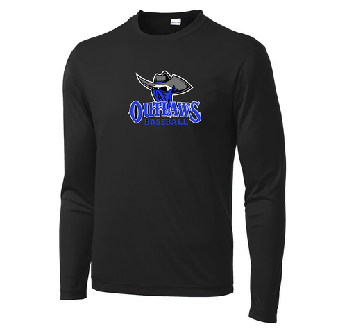 Outlaws (Logo) Baseball Sport-Tek Long Sleeve PosiCharge Competitor Tee