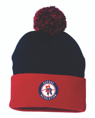 Dupage Revolution Baseball Pom-Pom 12" Knit Beanie