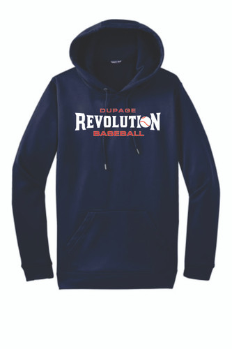 Dupage Revolution Baseball ADULT Performance Fleece Hooded Pullover