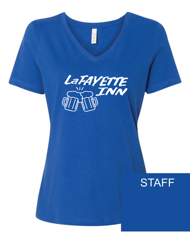 Lafayette Inn Ladies V Neck Cotton Tee STAFF