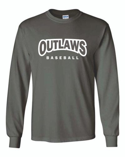 Outlaws Baseball YOUTH Cotton Long Sleeve T-Shirt