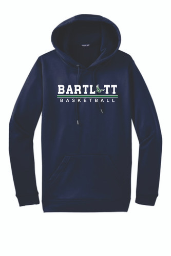 Bartlett High School Basketball Fleece Hooded Pullover (Design 3)
