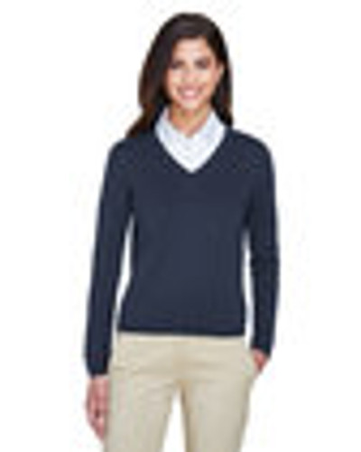 Devon & Jones Ladies' V-Neck Sweater