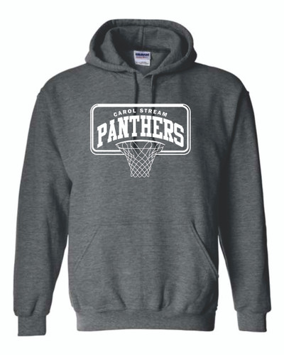 Carol Stream Panthers Basketball YOUTH - Gildan - Heavy Blend Hooded Sweatshirt (Design 1)