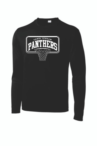 Carol Stream Panthers Basketball ADULT - Sport-Tek Long Sleeve PosiCharge Competitor Tee (Design 1)