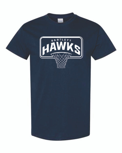 Bartlett High School Basketball Heavy Cotton T-Shirt (Design 1)