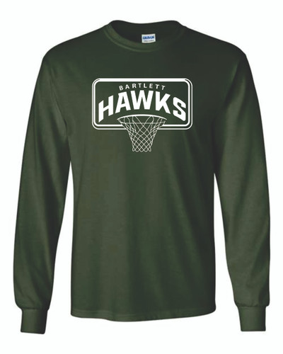 Bartlett High School Basketball YOUTH Heavy Cotton Long Sleeve T-Shirt (Design 1)