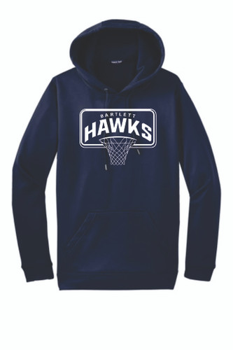 Bartlett High School Basketball YOUTH Sport-Tek® Sport-Wick® Fleece Hooded Pullover (Design 1)