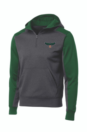Bartlett High School Basketball Sport-Tek Tech Fleece Colorblock 1/4-Zip Hooded Sweatshirt