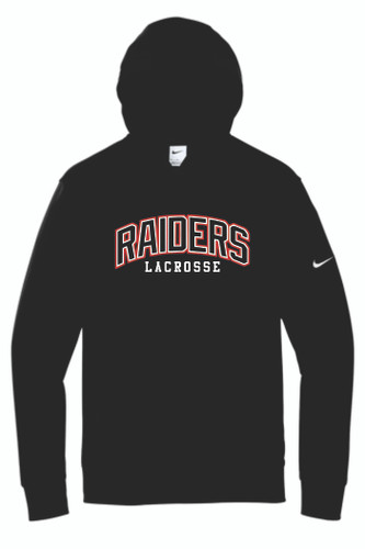 Huntley Raiders Lacrosse Applique - Nike Club Fleece Sleeve Swoosh Pullover Hoodie