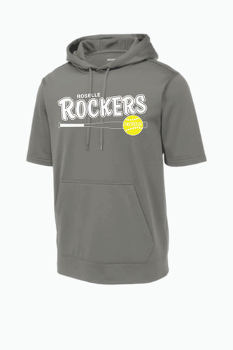 Roselle Rockers YOUTH - Sport-Tek Sport-Wick Fleece Short Sleeve Hooded Pullover