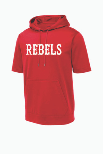 Bartlett Rebels - Sport-Tek Sport-Wick Fleece Short Sleeve Hooded Pullover