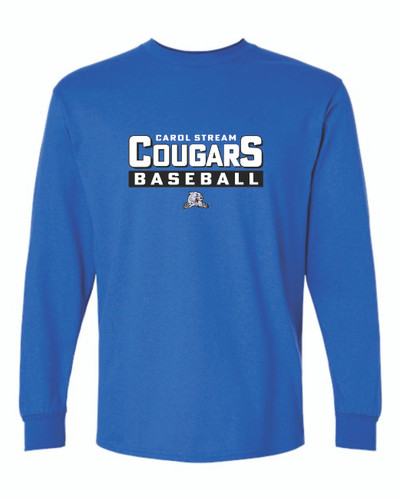 Carol Stream Cougars Gildan Cotton Long Sleeve T-Shirt
