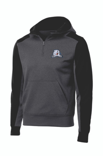 Carol Stream Cougars Sport-Tek Colorblock 1/4-Zip Hooded Sweatshirt