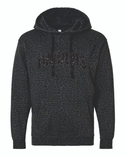 Huntley Raiders Lacrosse Embroidered Glitter Applique Unisex Elevated Fleece Hoodie Sweatshirt