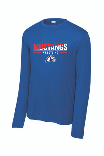 MMS Mustangs Wrestling Sport-Tek Long Sleeve PosiCharge Competitor Tee