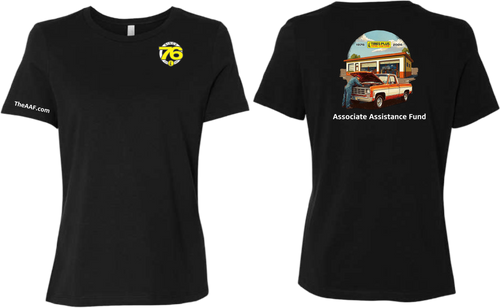 AAF TIRES PLUS ANNIVERSARY LADIES TEE SHIRT - FREE SHIPPING