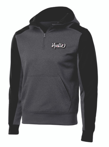 Hustle 315 Sport-Tek Tech Fleece Colorblock 1/4-Zip Hooded Sweatshirt