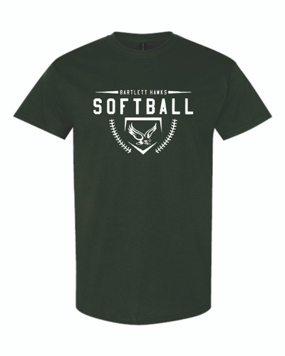 Bartlett Hawks Softball Gildan - Heavy Cotton T-Shirt