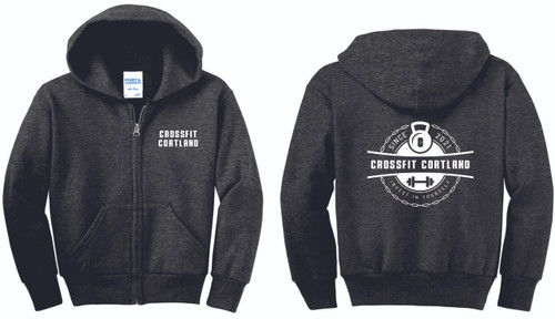 Crossfit Cortland Port & Co™ Youth Core Fleece Full-Zip Hooded Sweatshirt
