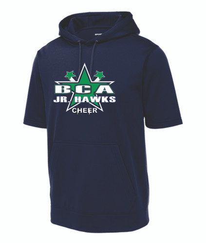 BCA Cheer Sport-Tek Sport-Wick Fleece Short Sleeve Hooded Pullover