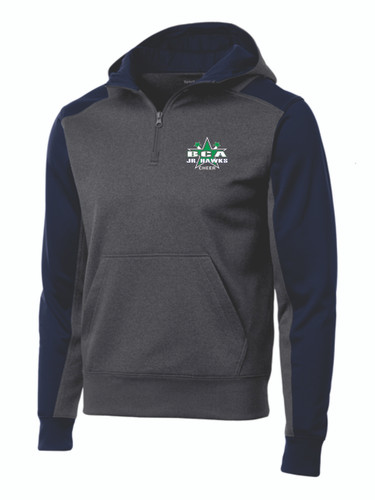 BCA Cheer Sport-Tek Tech Fleece Colorblock 1/4-Zip Hooded Sweatshirt
