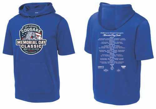 Cougars Memorial Day Classic Sport-Tek Sport-Wick Fleece Short Sleeve Hooded Pullover