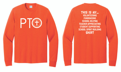 Guardian Angel Orthodox Day School PTO Port & Co™ Long Sleeve Core Cotton Tee